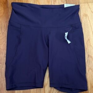 Old Navy Dark Purple High-Rise Bike Shorts with Pockets